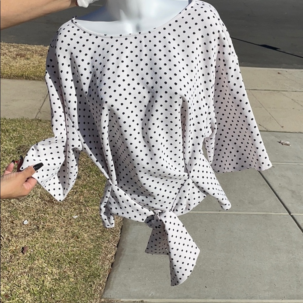 Polka dotted blouse